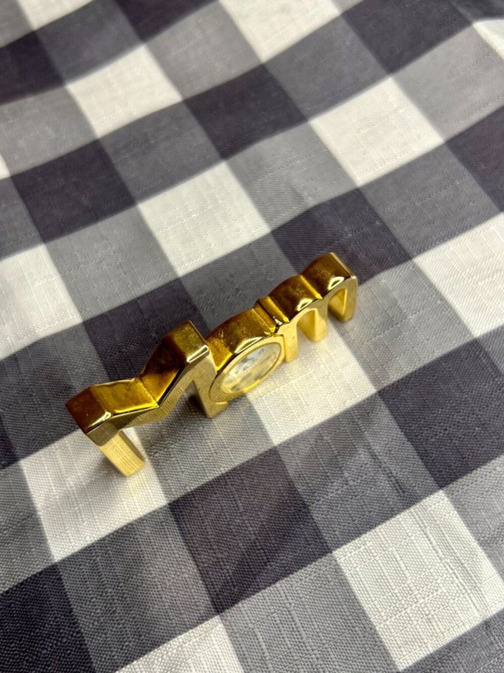 Mom Tabletop Gold Clock Mini Paperweight - Picture 3 of 6